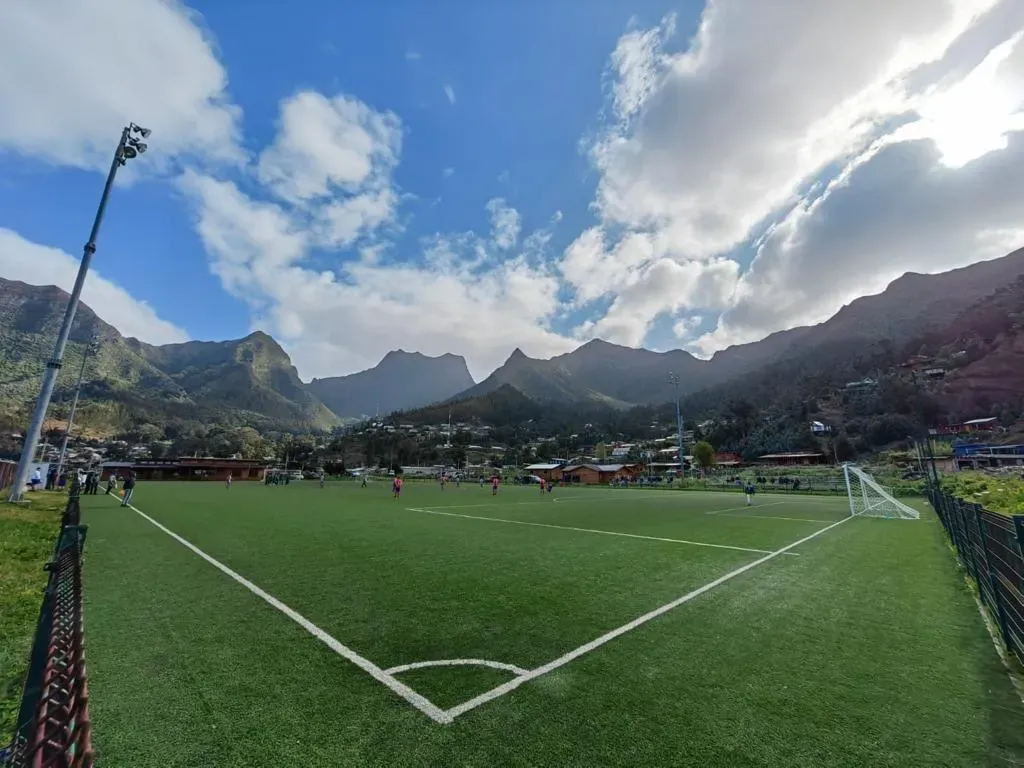 El estadio Robinson Crusoe, donde hace de local Juan Fernández