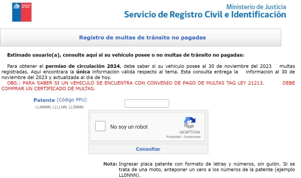 El sitio para revisar las multas impagas