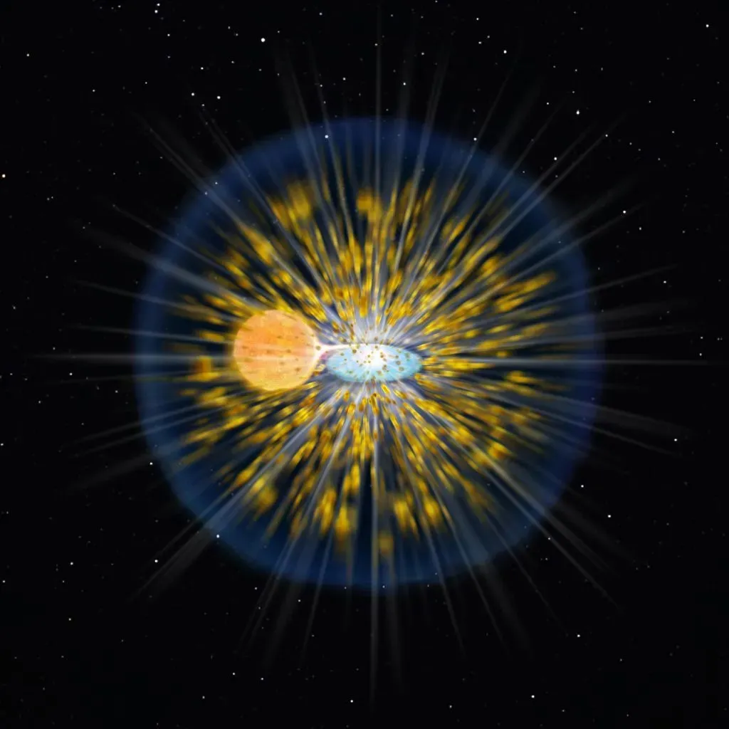 Explosión de una nova (crédito: NAOJ)