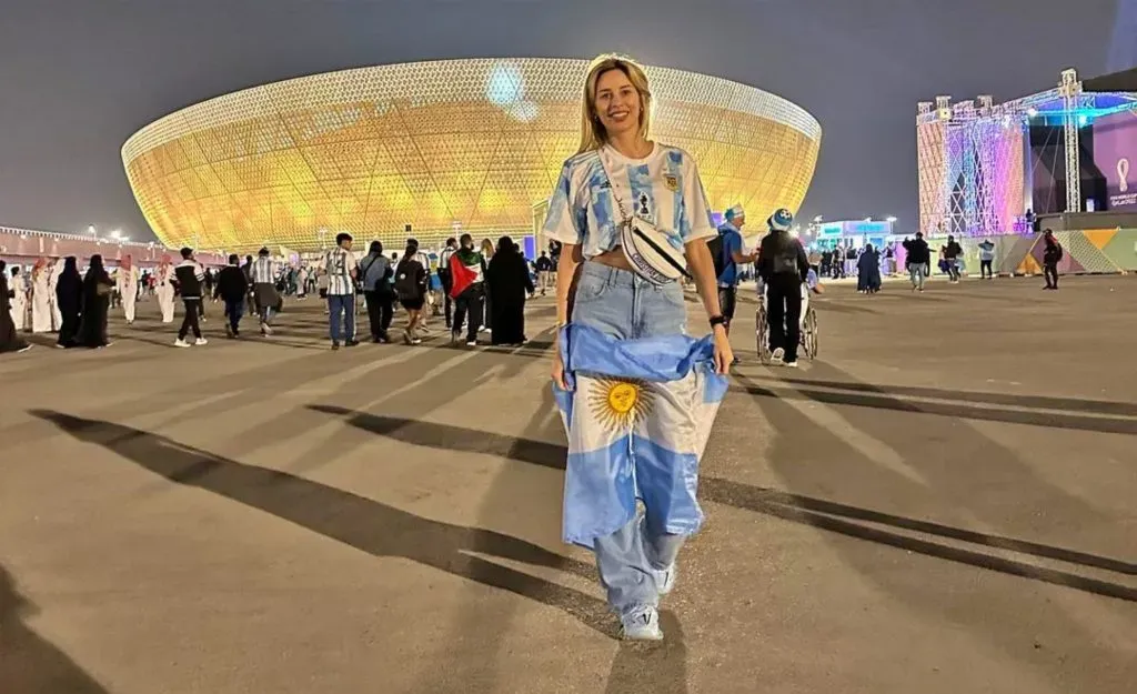 Yésica Frías acompañó a Exequiel Palacios durante la campaña de Argentina en el Mundial de Qatar 2022. | Foto: @yesifrias_.