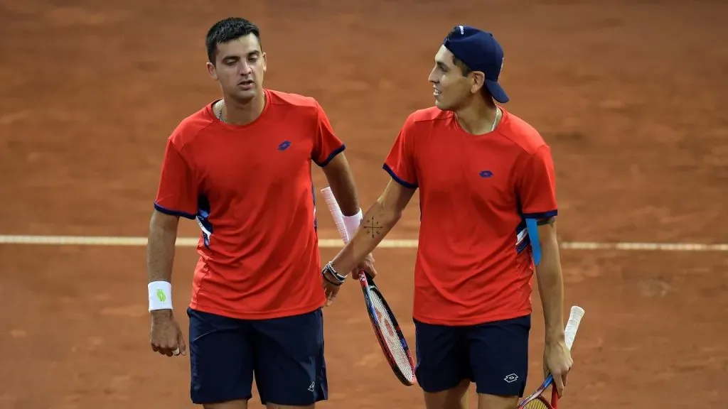 La dupla de Tomás Barrios y Alejandro Tabilo siguen avanzando en el Chile Open. Foto: Photosport.