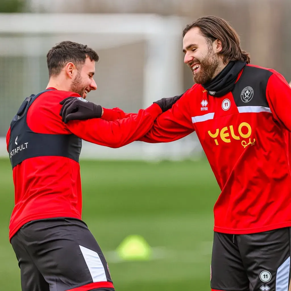 Ben Brereton Díaz ya entrena con normalidad en el Sheffield United. Foto: Comunicaciones Sheffield United.