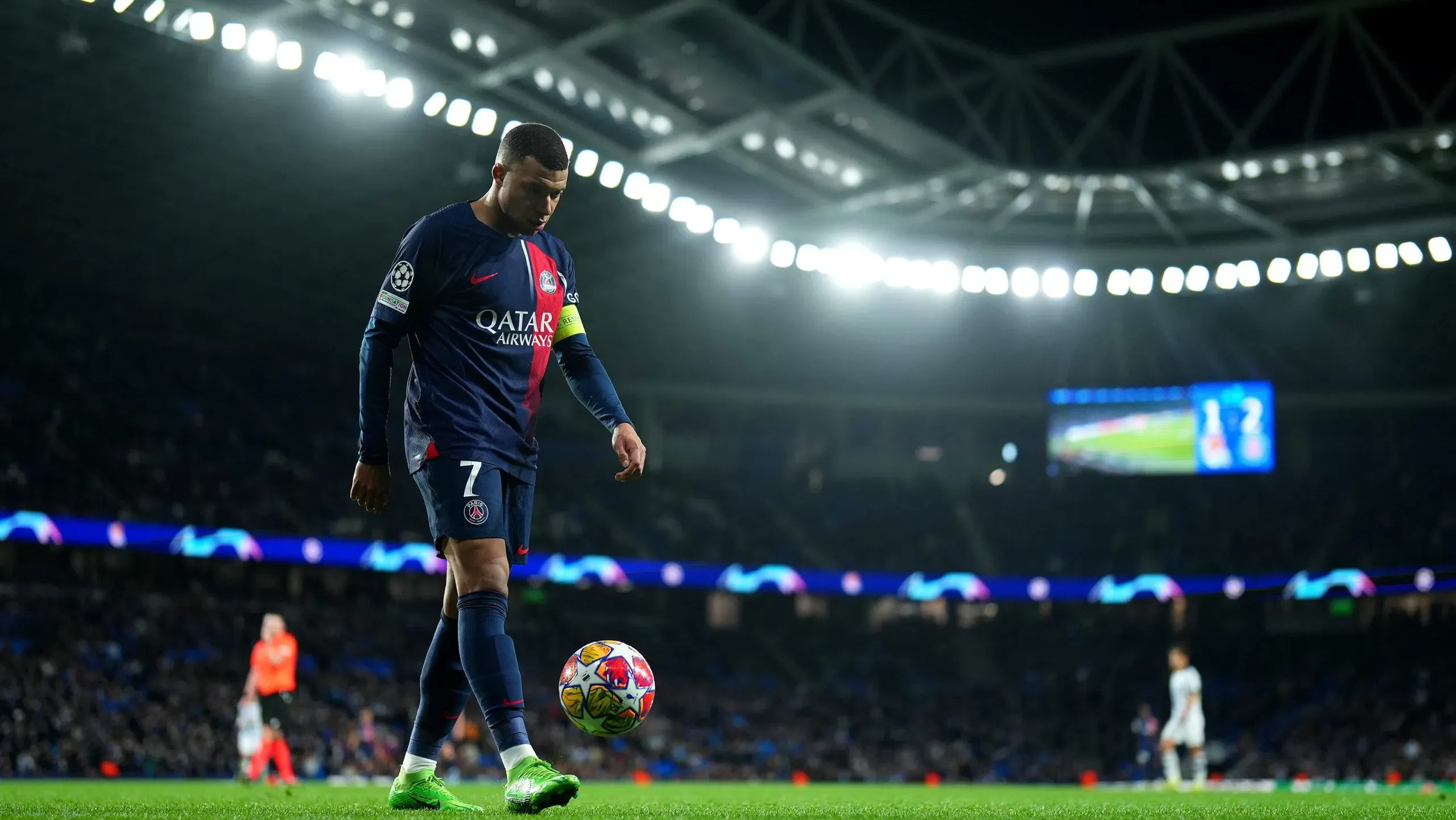 El mundo esperando ver el nivel que Mbappé pueda mostrar durante lo que queda de Champions League (Getty Images)