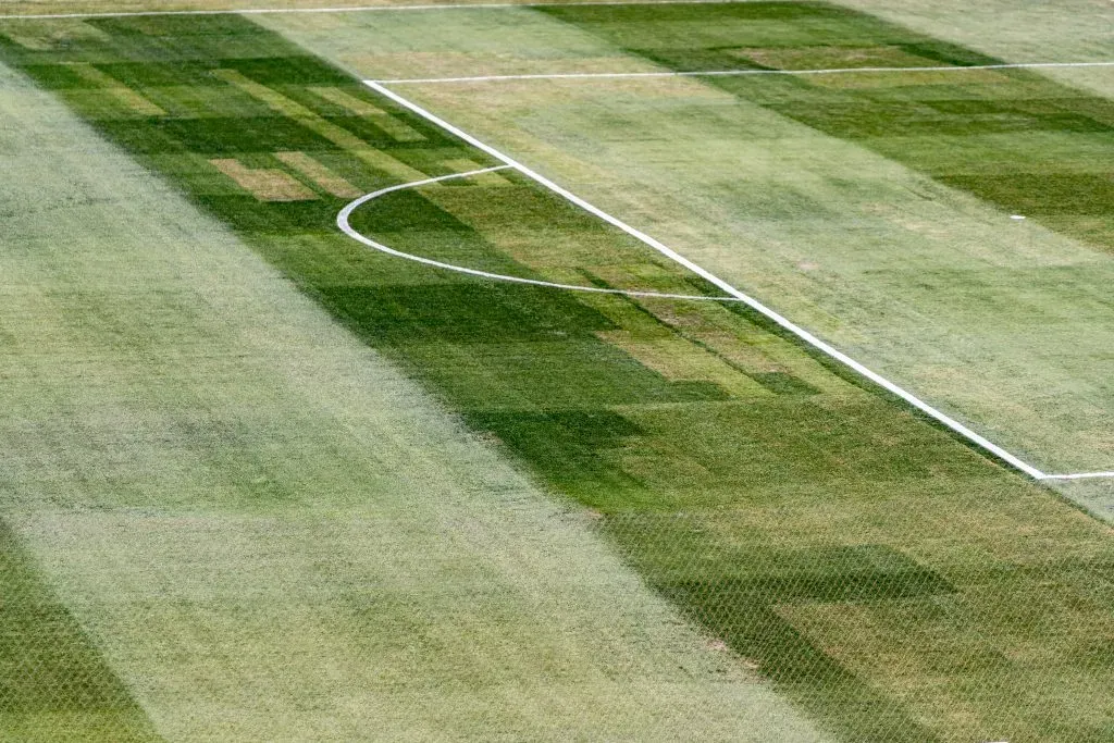 Así estaba la cancha del Monumental en la previa del Superclásico.