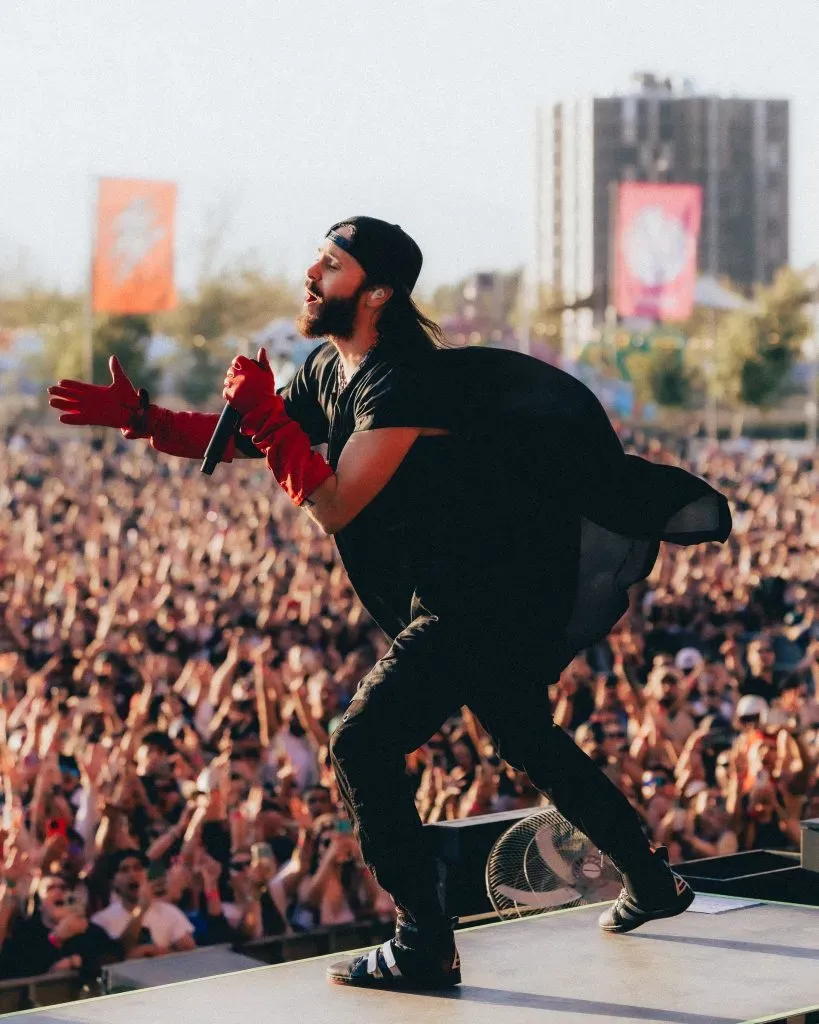 Jared Leto mostró un impecable despliegue físico durante su presentación. (Foto: Ignacio Fredes – Lotus)