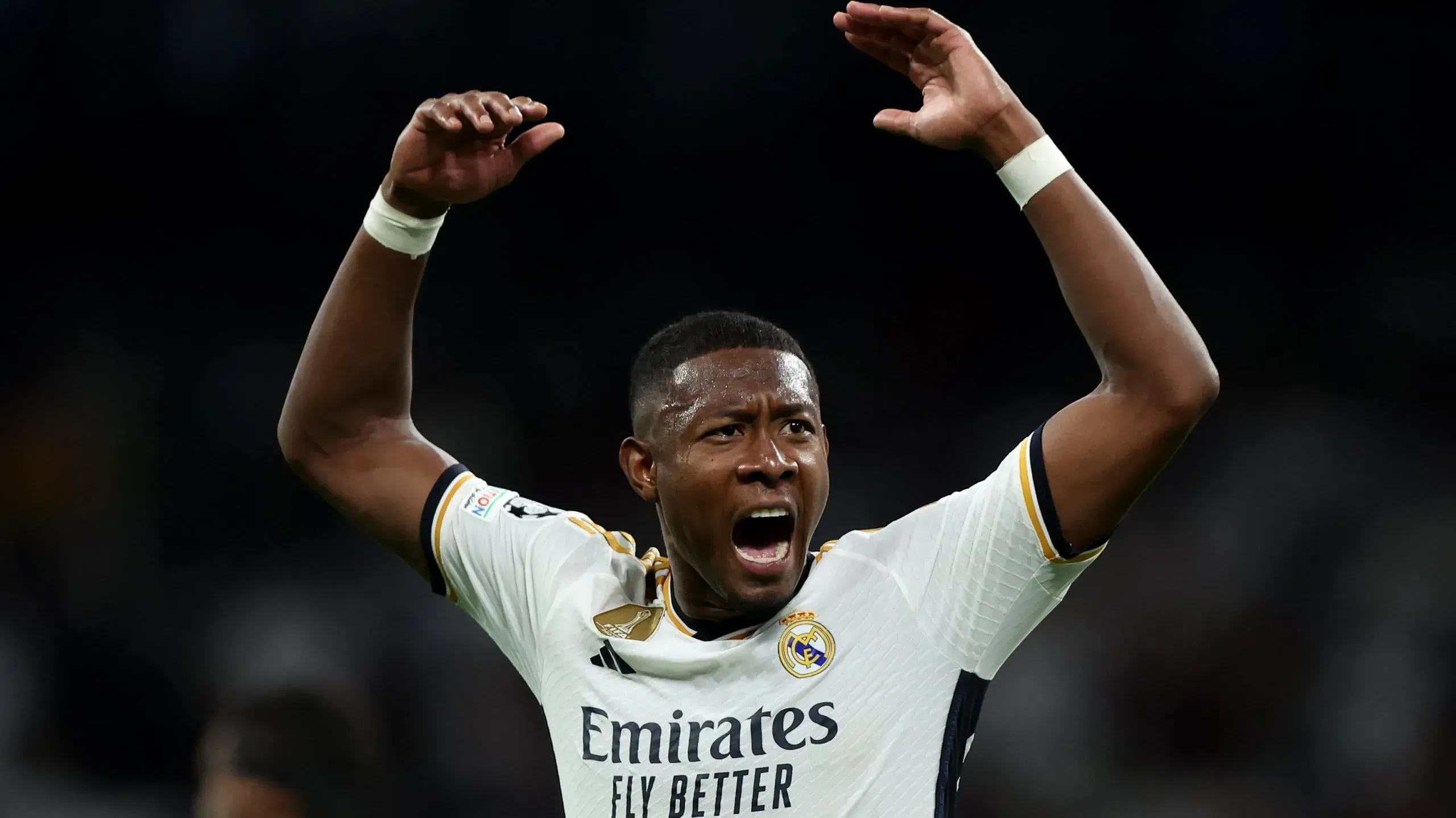 Alaba jugando Champions League con el Real Madrid (Getty Images)