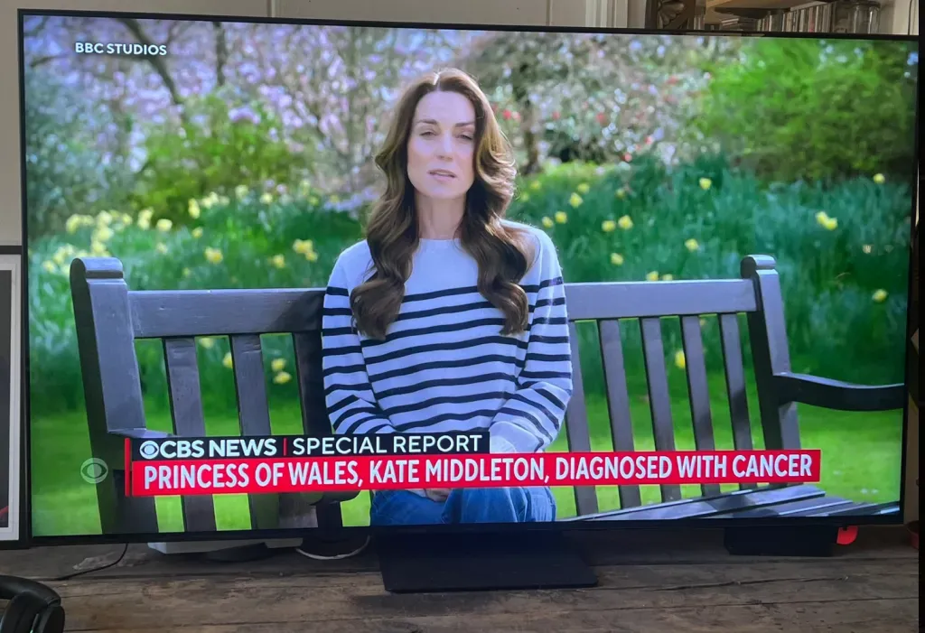Captura de video de la confirmación de cáncer de Kate Middleton