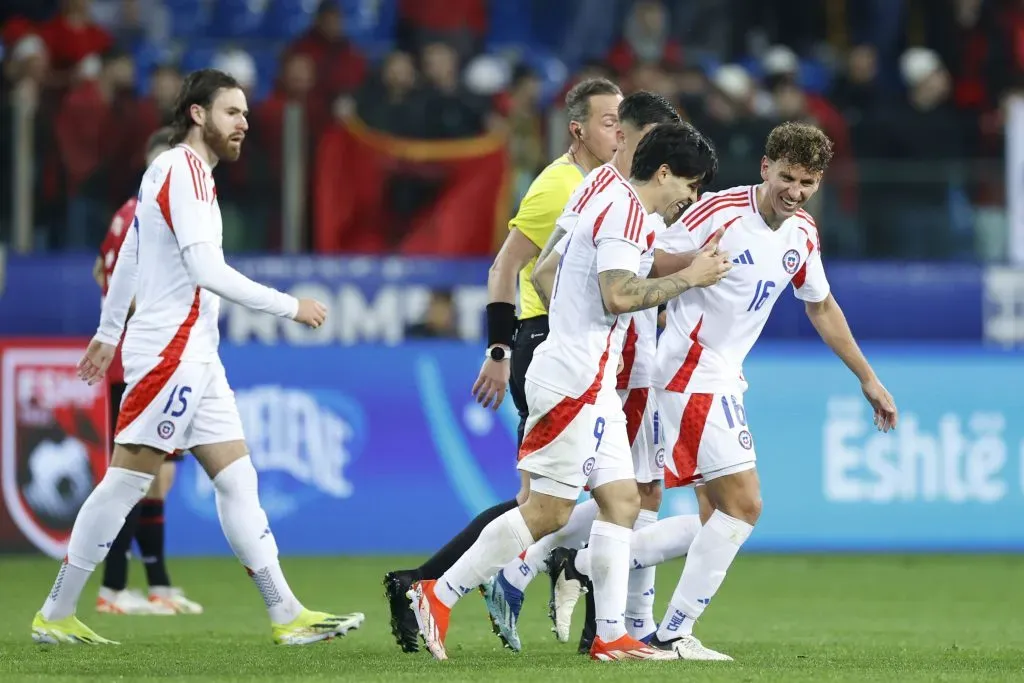 Víctor Dávila anotó para Chile ante Albania. Foto: Matteo Ciambelli/Photosport