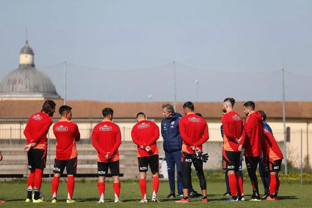 Ricardo Gareca está conforme con lo mostrado por los jugadores nacionales en estos días en la selección chilena. | Foto: ANFP.