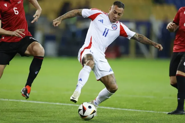 Eduardo Vargas le anotó un gol a Albania. (Matteo Ciambelli/Photosport).