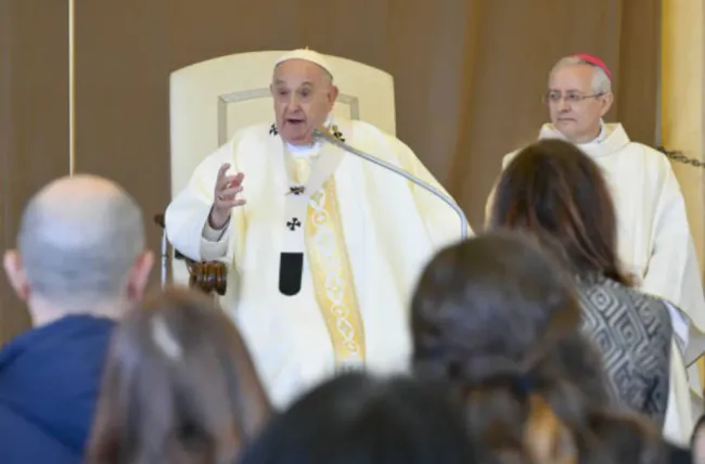 Papa Francisco durante una misa el Miércoles Santo (Getty Images)