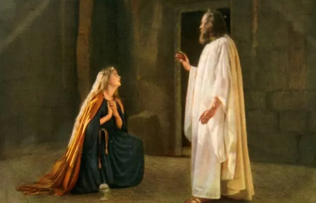 Pintura que representa la aparición de Jesús resucitado a María Magdalena
