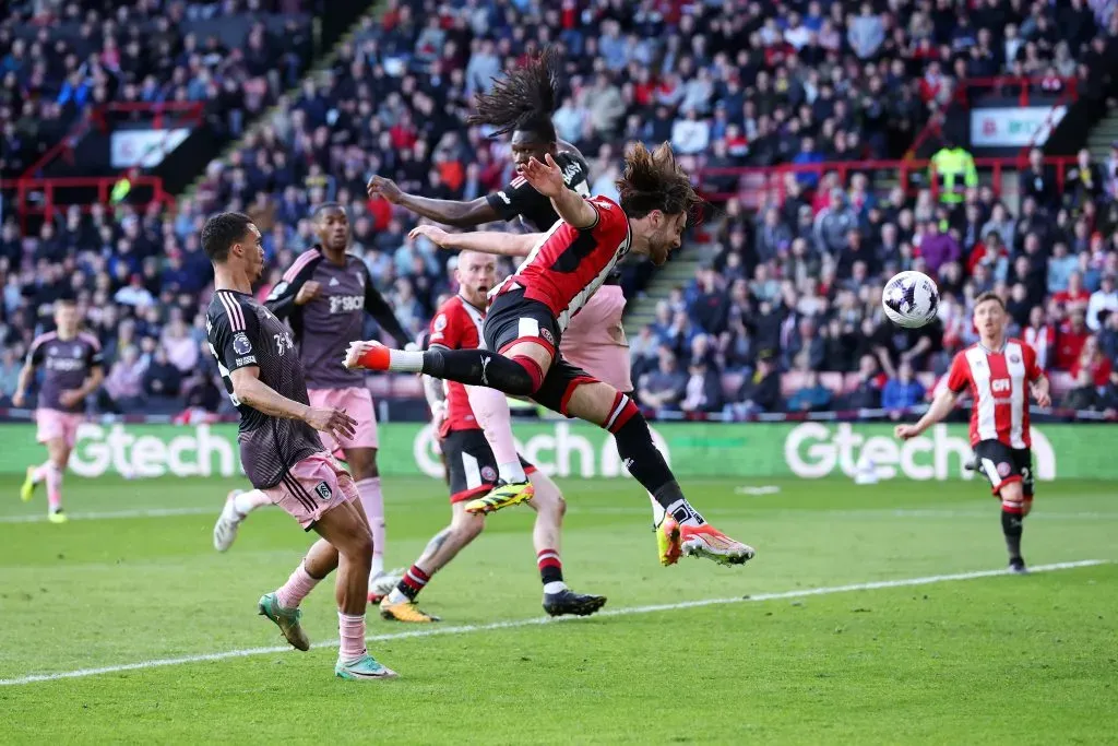 Ben Brereton Díaz la rompió esta tarde en la Premier League y volvió loco al Sheffield United. Foto: IMAGO.
