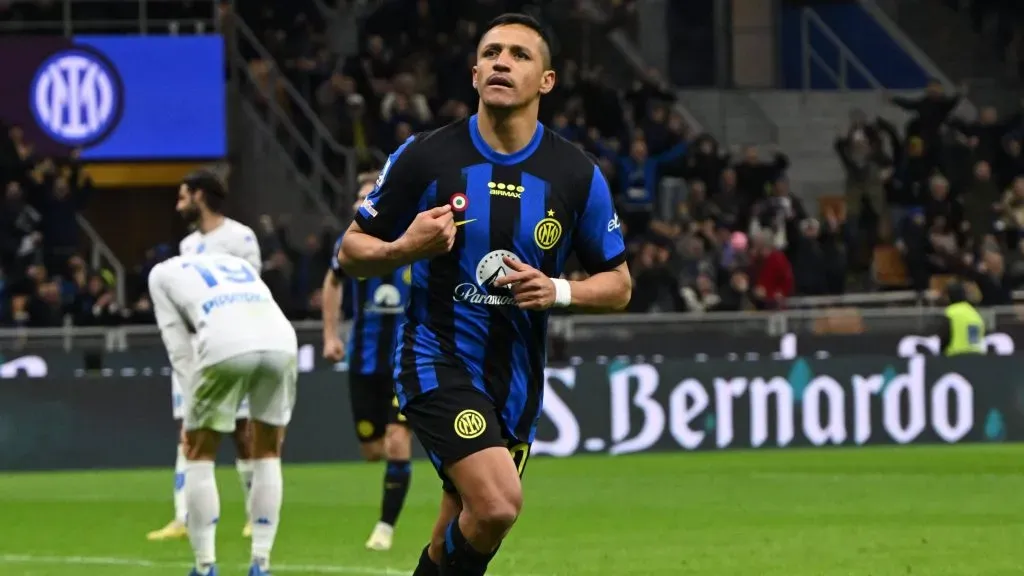 El chileno marcó ante el Empoli y se acerca a un nuevo título con Inter. Foto: Getty Images