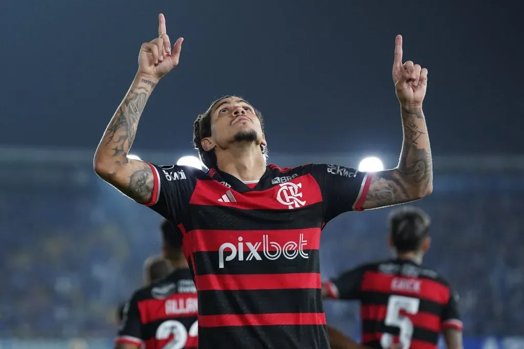 Así celebró Pedro ante Millonarios. (Andrés Rot/Getty Images).