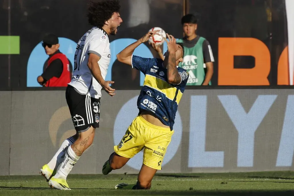 La reacción posterior de Falcón al golpe que derribó a Contreras. (Dragomir Yankovic/Photosport).