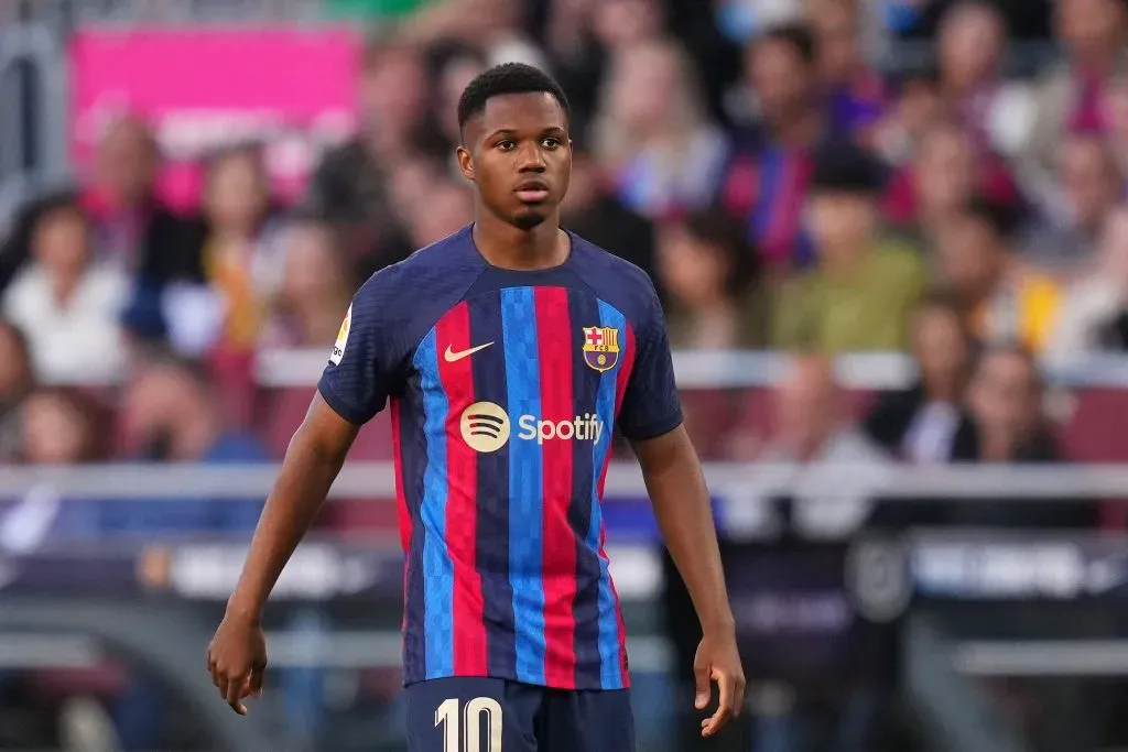 Ansu Fati fue el primer jugador en ocupar la 10 de Lionel Messi tras su partida de Barcelona. | Foto: Getty Images.