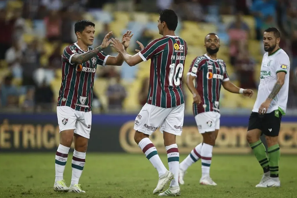 Germán Cano y Paulo Henrique Ganso podrán jugar ante Colo Colo. (Wagner Meier/Getty Images).