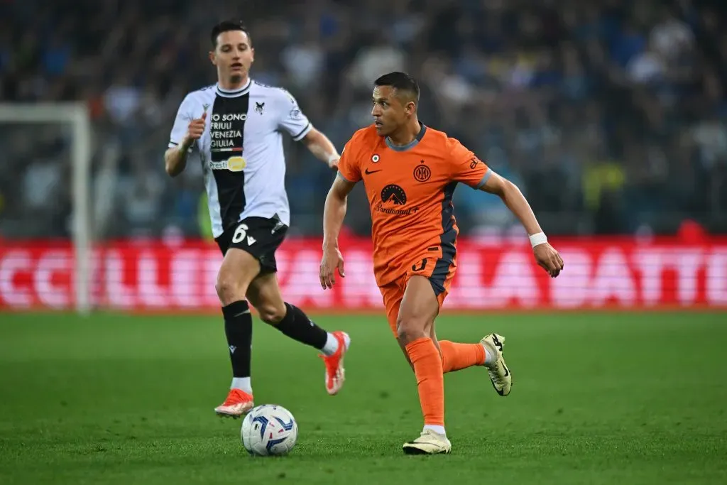 Alexis jugó los minutos finales del Inter contra Udinese.