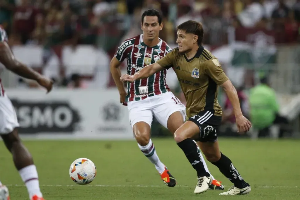 Leonardo Gil fue titular y pieza clave para lo hecho por Colo Colo ante Fluminense. Foto: Photosport.