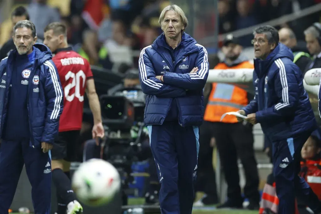 Ricardo Gareca en el duelo ante Albania: Chile venció 3-0 al cuadro dirigido por Sylvinho. (Matteo Ciambelli/Photosport).