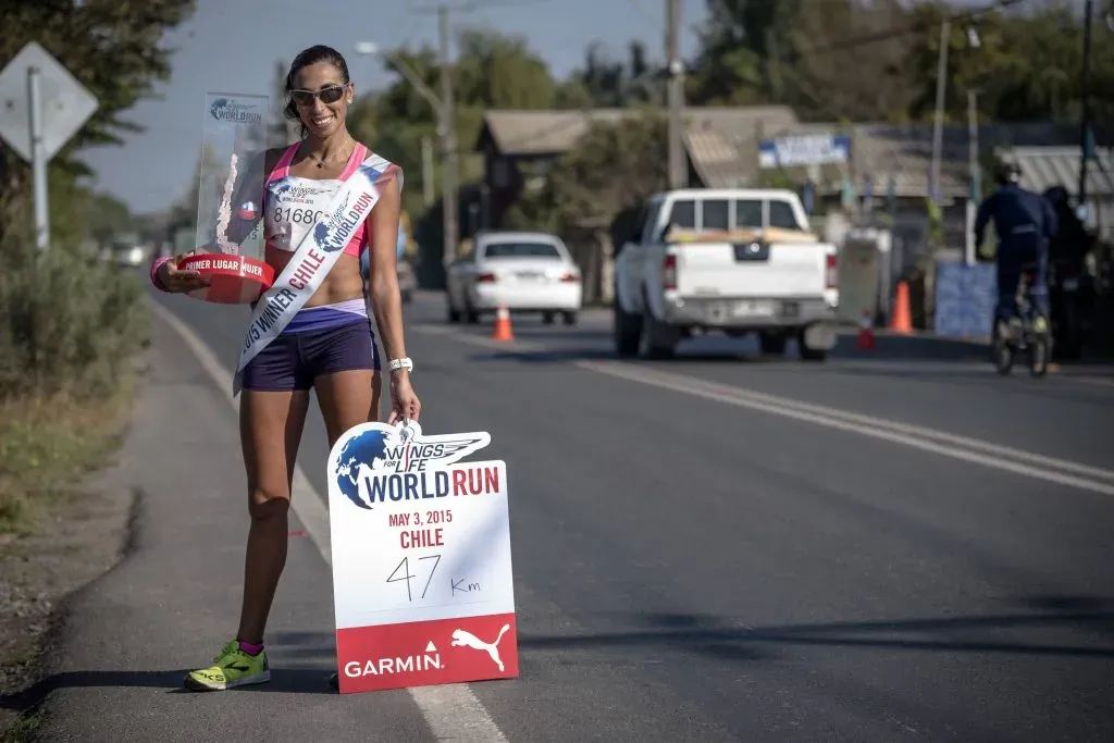 Karen Torrealba fue la que más distancia corrió en Wings For Life World Run en el 2015 con 47 kilómetros. Foto: Jean Louis de Heeckeren / Red Bull Content Pool.