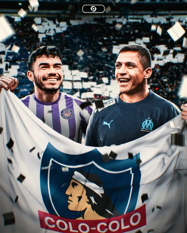 La gráfica de la Ligue 1 para el aniversario de Colo Colo en los 99 años del Cacique. (Captura Ligue 1 en español).