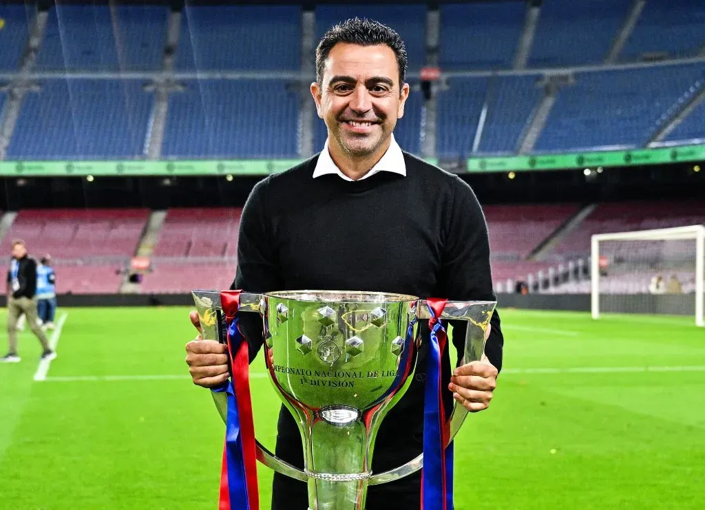 Xavi Hernández ha ganado dos títulos como DT de Barcelona, la Supercopa 2023 y LaLiga 2022-23. | Foto: Getty Images.