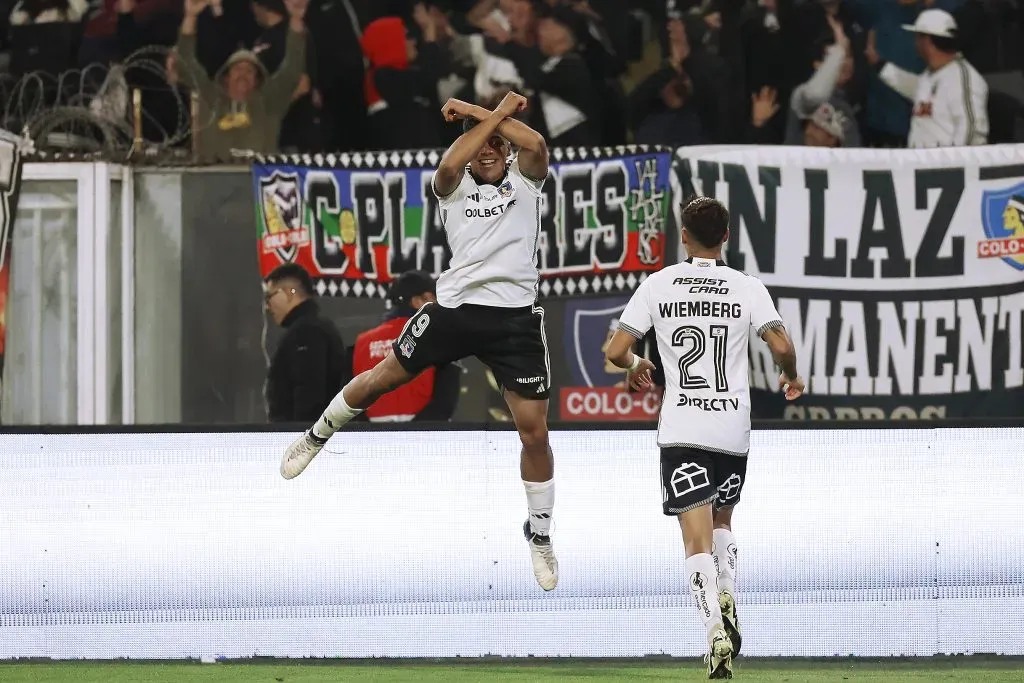 Damián Pizarro celebró como Cristiano Ronaldo. Foto: Pepe Alvujar/Photosport