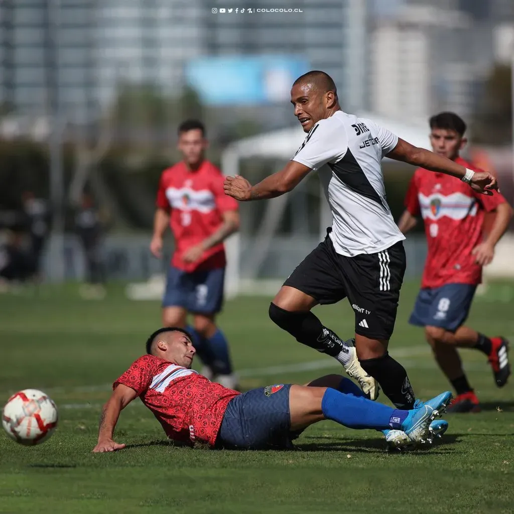 Colo Colo le ganó a Real San Joaquín con doblete de Leandro Benegas y otro gol de Jeyson Rojas. Foto: Comunicaciones Colo Colo.