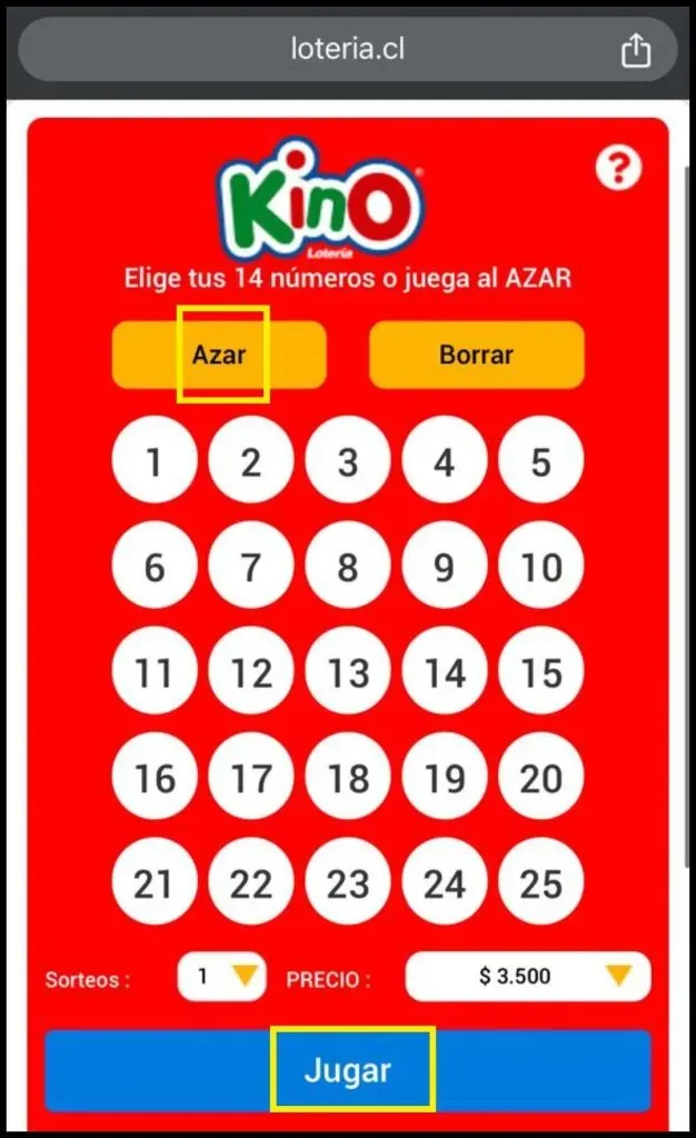 Paso 2 para jugar al Kino