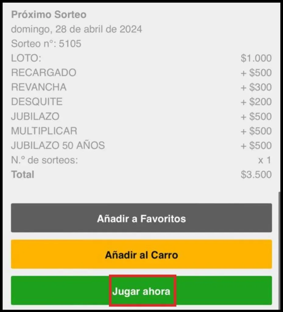 Paso 3 para jugar al Loto