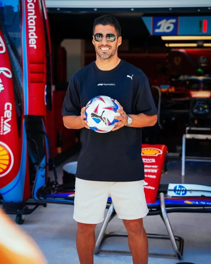Luis Suárez también llegó al Gran Premio de Miami: (Foto: Instagram F1).