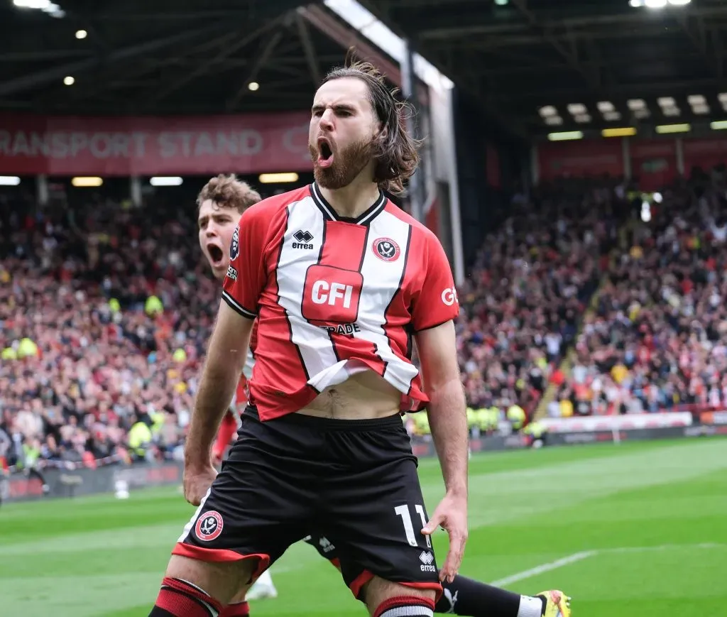Brereton celebra un gol en el Sheffield United (Imago)