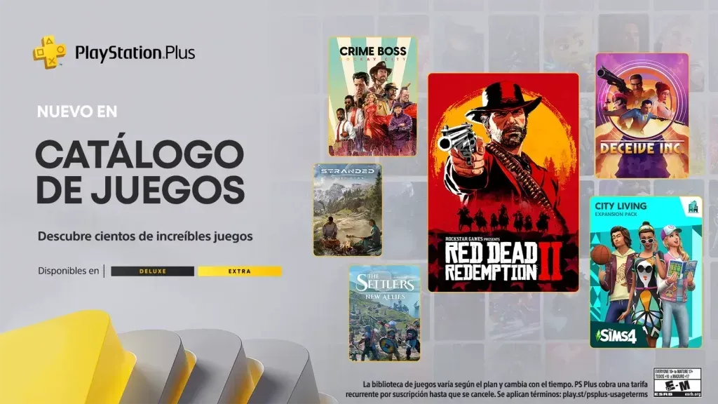 Catálogo de juegos de PlayStation Plus Extra y Deluxe de mayo.
