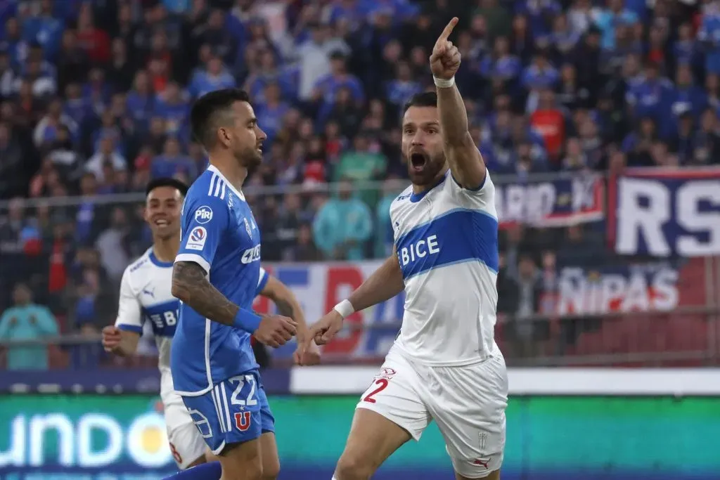 Matías Zaldivia se lamentaba por el gol de Gary Kagelmacher, una jugada que fue anulada. (Jonnathan Oyarzun/Photosport).