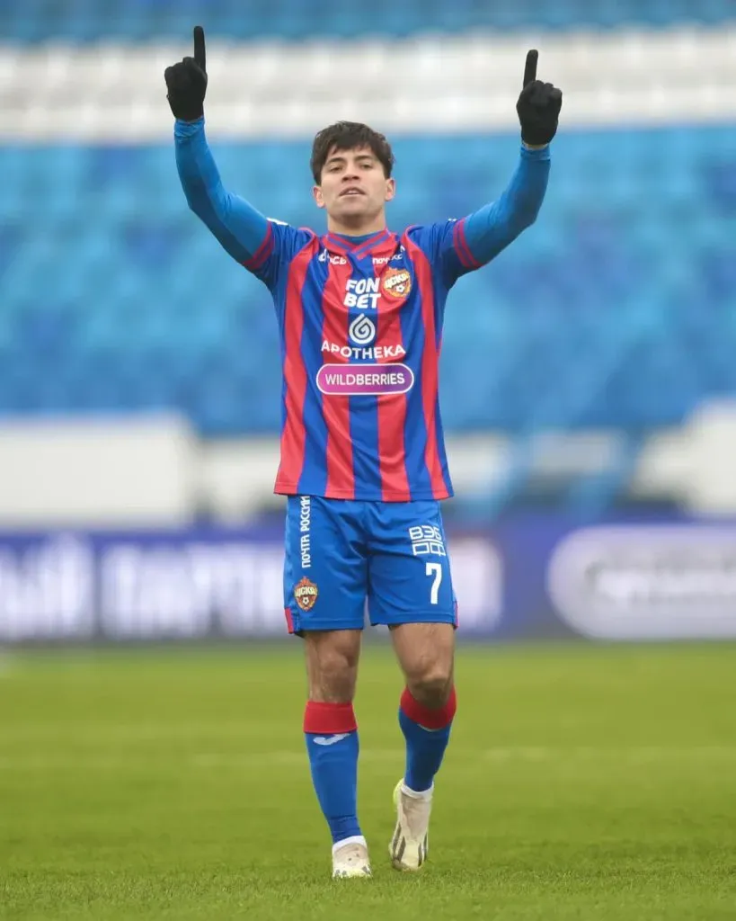 Víctor Dávila cerró la temporada con gol en el CSKA Moscú. Foto: Comunicaciones CSKA Moscú.