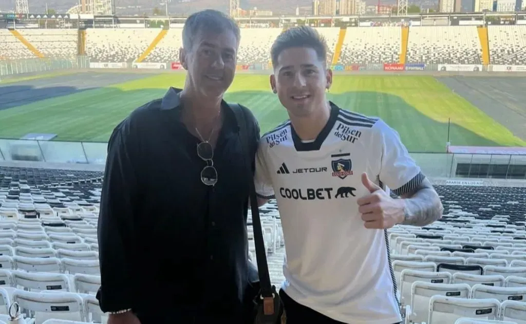 Regis Marques junto a Paiva cuando arribó a Colo Colo