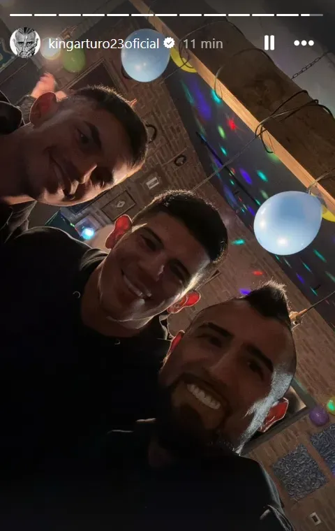 Vicho Pizarro, Pavez y Vidal. (Captura Instagram).