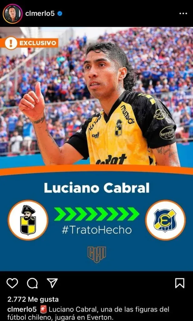 Captura Instagram César Merlo.