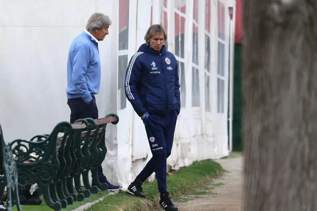 Manuel Pellegrini y Ricardo Gareca recorrieron Juan Pinto Durán. Foto: Photosport.