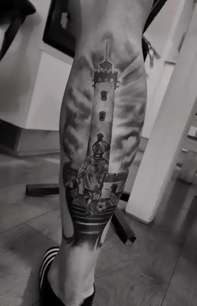 El resultado final del tatuaje de Maxi Guerrero.