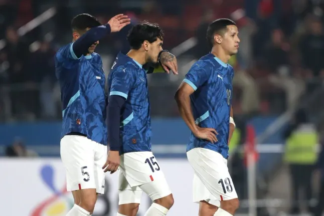 Paraguay salió así tras la caída en el Estadio Nacional. (Jonnathan Oyarzun/Photosport).