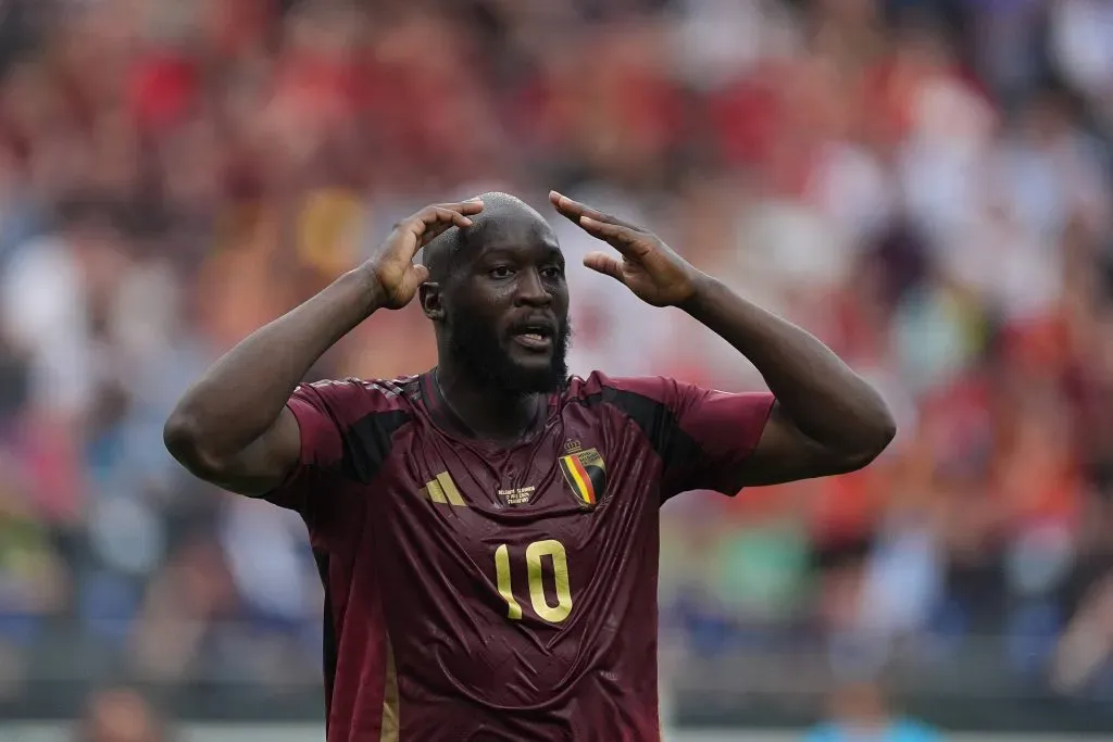 Romelu Lukaku sufrió dos goles anulados por el VAR en la derrota de Bélgica ante Eslovaquia. Foto: IMAGO.