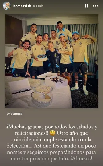 La postal de Messi en su cumpleaños