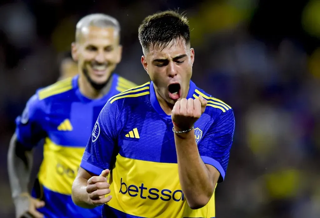 Aaron Anselmino le anotó a Sportivo Trinidense en la Copa Sudamericana 2024. (Marcelo Endelli/Getty Images).
