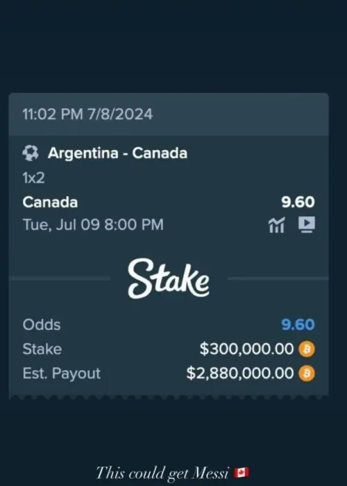 La apuesta que hizo Drake para el Argentina vs Canadá. | Foto: Captura.
