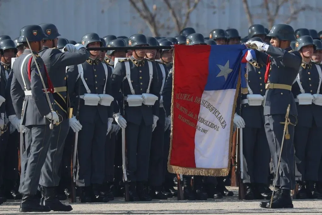 Santiago 9 de julio 2024.
Se desarrolla el acto principal de juramento a la bandera en el Templo Votivo de Maipu.
Dragomir Yankovic/Aton Chile