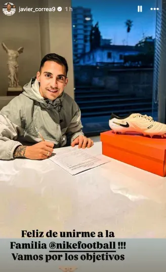 Correa anunció que ahora es representado por Nike
