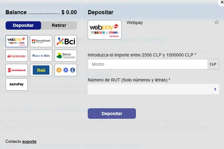 Captura realizada desde Rojabet el 11/04/2025